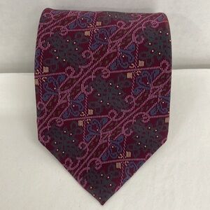 Christian Dior Monsieur tie mens purple pink design 100% silk